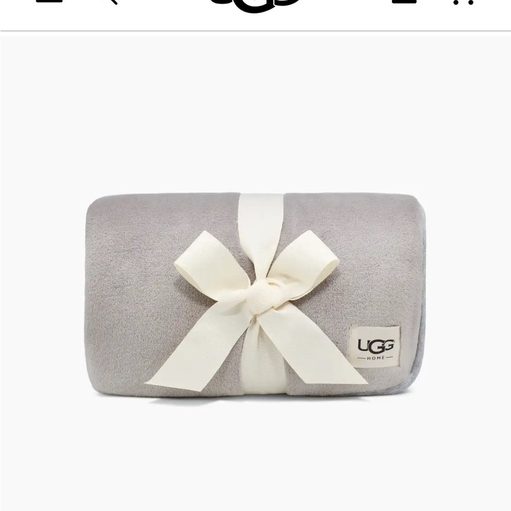 UGG Gray Duffield Throw Blanket NWT